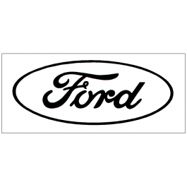 Ford Oval Logo Decal - Open Style - 4" Tall