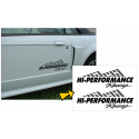 High Performance Racing Decal Set - 6" x 18"