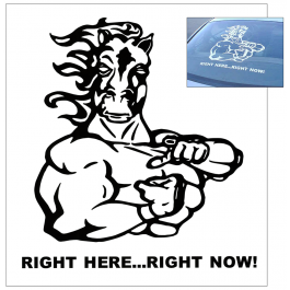 Mustang Right Here... Right Now Pony Decal - 22.3" Tall