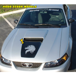 1999-04 Mustang GT Square Nose Hood Decal - Horse Head Cutout - Scoop