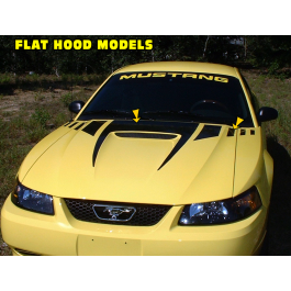 1999-03 Mustang Claw Hood and Fader Decal Kit - Flat Hood