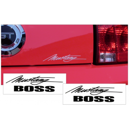 Mustang Boss Script Decal Set - 2.25" x 8"