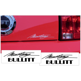 Ford Mustang Bullitt Script Decal Set - 2.25" x 8"