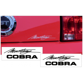 Mustang Cobra Script Decal Set - 2.25" x 8"