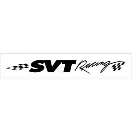 SVT Racing with Flag Windshield Decal - 4.25" x 37"