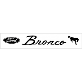 Ford Bronco Windshield Decal with Ford Oval and Horse - 3.75" x 30"