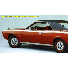 1968-69 AMC Americian Motors Javelin Rally Side Stripe - Two Color