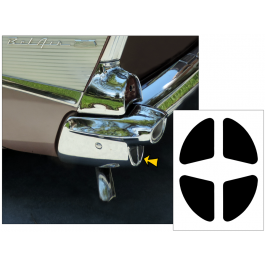 1957 Chevy Bel Air Rear Chrome Bumper End Insert Decals