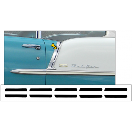 1955 Chevy Bel Air Upper Paint Divider Insert Decal Kit - 2 Door Coupe / Convertible