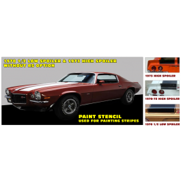 1970-72 Camaro Z/28 Paint Stencil Kit - 1970 ½ LS - 1973 High w/ RS
