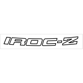 1993-02 Camaro IROC-Z Windshield Decal - OUTLINED - 3.5" x 35"