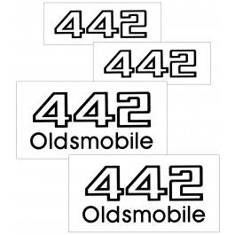 1987 Oldsmobile 442 Decal Kit Names for Doors Trunk and Nose