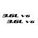 2010-15 Camaro Hood Rise Decal Set - 3.6L V6 Name