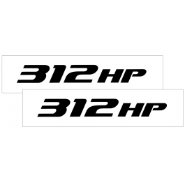 2010-15 Camaro Hood Rise Decal Set - 312 HP Name