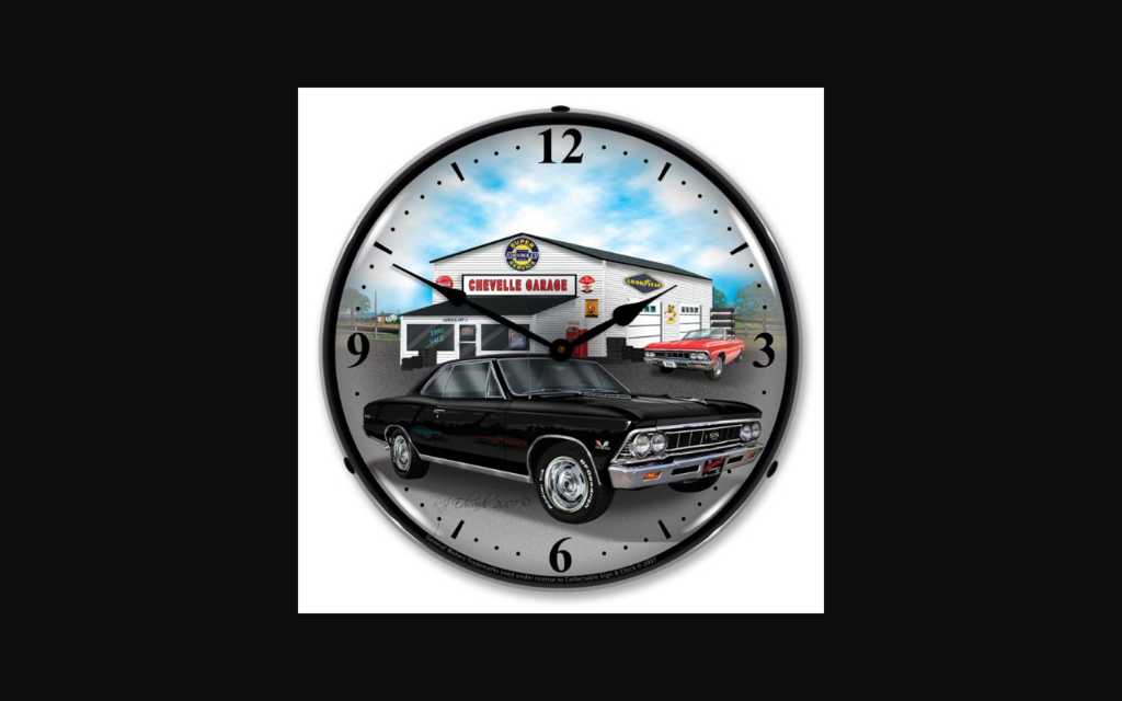 1966-1966 Chevrolet Chevelle LED Clock. Garage
