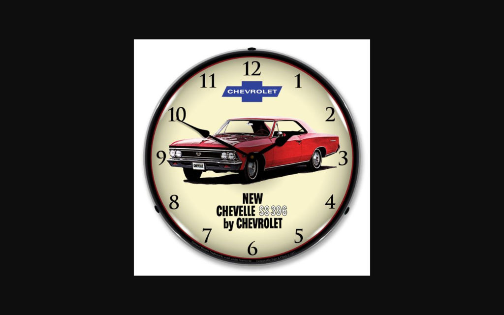 1966-1966 Chevrolet Chevelle LED Clock. SS 396