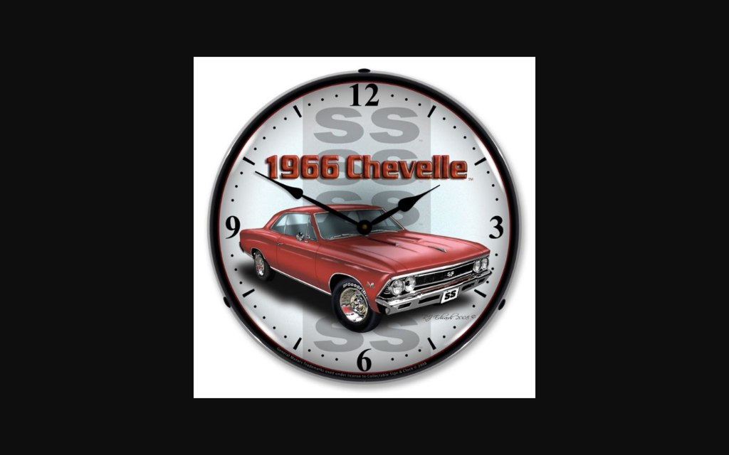 1966-1966 Chevrolet Chevelle LED Clock. SS