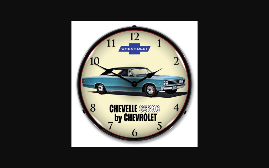 1967-1967 Chevrolet Chevelle LED Clock. SS 396
