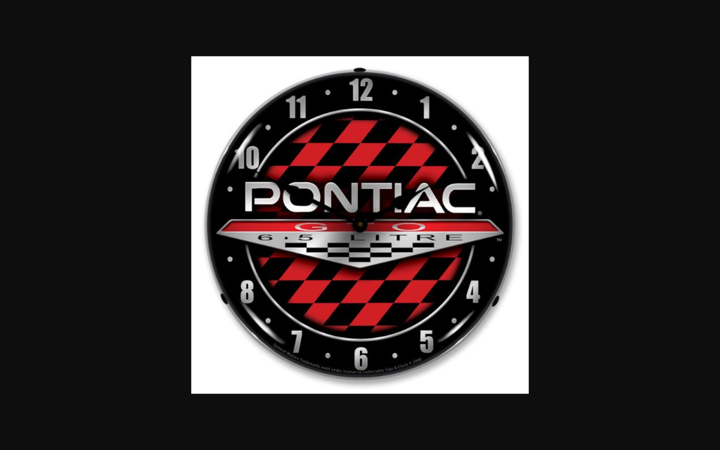 1964-1968 Pontiac GTO LED Clock. Fender Badge