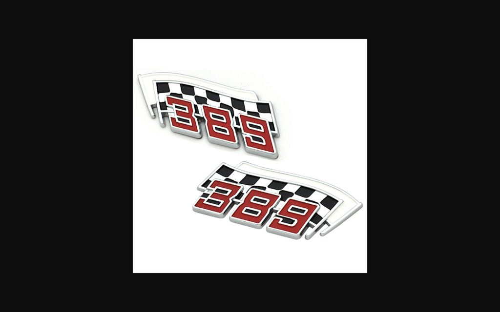 1964-1975 Pontiac GTO Fender Emblems - 389 Flags