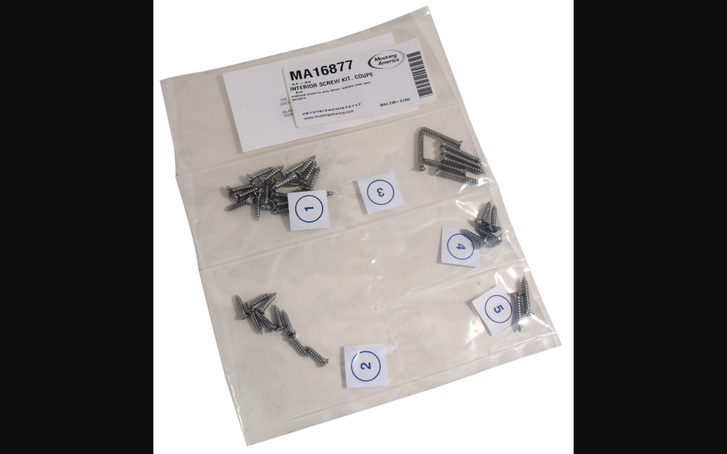 1964-1966 Ford Mustang Interior Screw Kit - Coupe