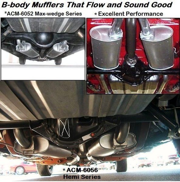 Picture of 1966 1967 1968 1969 1970 B-Body Charger Road Runner HEMI Mufflers Set