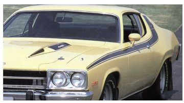 Show details for 1973 Plymouth Road Runner Side & Solid Roof Stripe Kit - 2 Mirrors Picture of 1973 Plymouth Road Runner Side & Solid Roof Stripe Kit - 2 Mirrors