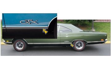 Show details for 1969 Plymouth GTX Single Lower Side Body Pinstripe Kit Picture of 1969 Plymouth GTX Single Lower Side Body Pinstripe Kit