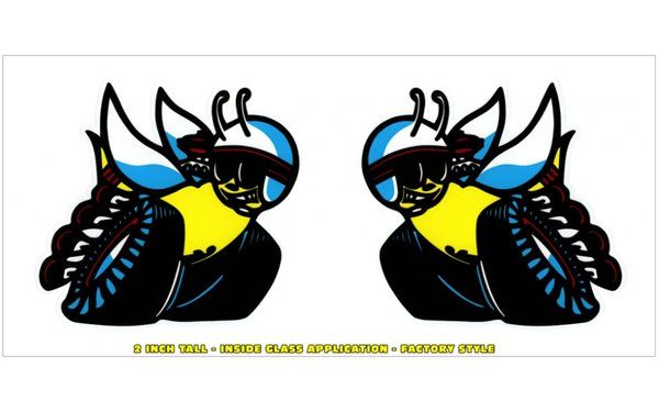 Picture of 1970 Dodge R/T Scat Pack Window Bee Decals Set - 2" Tall - Inside Application