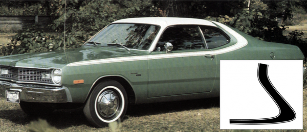 Picture of 1973 1974 Dodge Dart Sport Side and Over The Roof Stripes Kit
