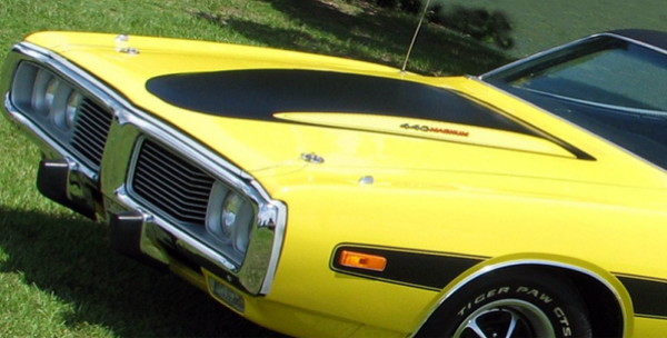 Picture of 1973 1974 Dodge Charger Power Bulge Hood Paint Stencil