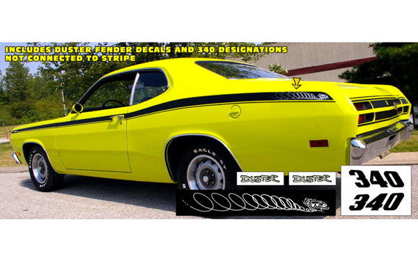 Picture of 1971 1972 Plymouth Duster TWISTER Side Stripes Kit
