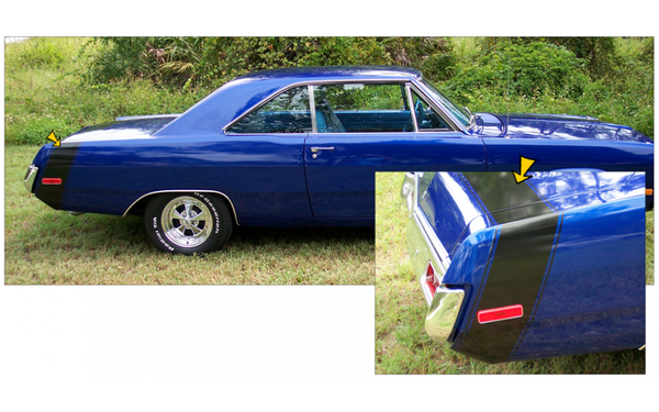 Picture of 1971 1972 1973 Plymouth Scamp Bumble Bee Tail Stripes Kit