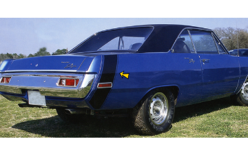 Show details for 1970 1971 Dodge Dart Bumble Bee Tail Stripes Kit Picture of 1970 1971 Dodge Dart Bumble Bee Tail Stripes Kit