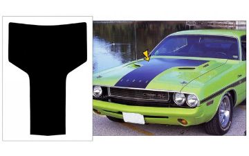 Show details for 1970 1971 Dodge Challenger Hood Blackout Stripe Kit w/o R/T Logo Picture of 1970 1971 Dodge Challenger Hood Blackout Stripe Kit w/o R/T Logo