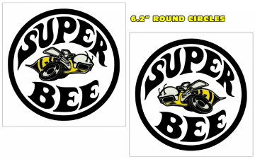 Show details for 1968-70 Dodge Coronet Super Bee Quarter Circle Decal Set - 6.2" Round Picture of 1968-70 Dodge Coronet Super Bee Quarter Circle Decal Set - 6.2" Round