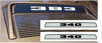 Show details for 1972 Plymouth Road Runner or GTX Hood Bezel Decal - 340 Picture of 1972 Plymouth Road Runner or GTX Hood Bezel Decal - 340