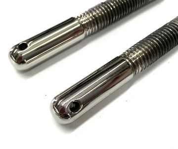 Show details for 1968 1969 1970 B-Body Charger Road Runner GTX Hood Pin Kit with 23" Cables Picture of 1968 1969 1970 B-Body Charger Road Runner GTX Hood Pin Kit with 23" Cables