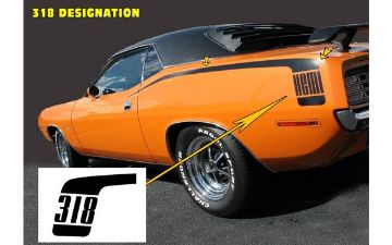 Show details for 1970 Plymouth Barracuda Hockey Stick Stripes Kit - 318 Picture of 1970 Plymouth Barracuda Hockey Stick Stripes Kit - 318