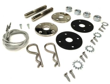 Show details for 1970 1971 1972 1973 1974 Plymouth Cuda Hood Pin Kit with 23" Cables Picture of 1970 1971 1972 1973 1974 Plymouth Cuda Hood Pin Kit with 23" Cables