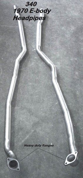 Picture of 1970 Cuda and Challenger 340 E-Body Head Pipes (not AAR or T/A)