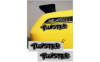 Picture of 1971 1972 1973 Plymouth Duster Twister Quarter Panel Decals Set - BLACK - 2.75" X 10.75"