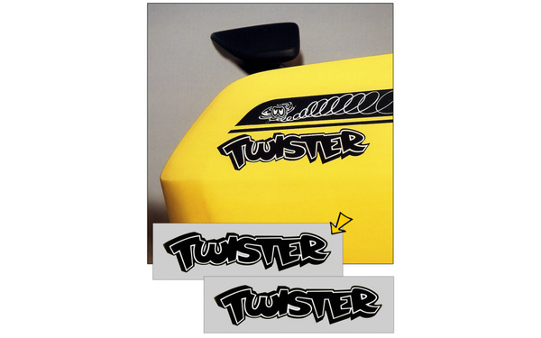 Picture of 1971 1972 1973 Plymouth Duster Twister Quarter Panel Decals Set - BLACK - 2.75" X 10.75"