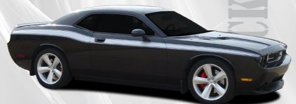 Picture of 2009 2010 2011 2012 2013 2014 Dodge Challenger Classic Track Side Stripes Kit