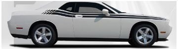 Show details for 2009 2010 2011 2012 2013 2014 Dodge Challenger Duel Hash Side Stripes Kit Picture of 2009 2010 2011 2012 2013 2014 Dodge Challenger Duel Hash Side Stripes Kit