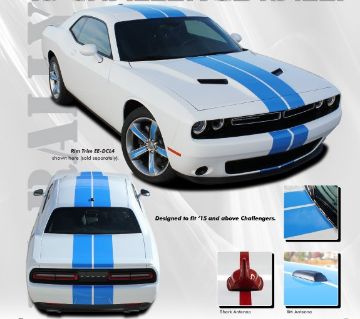 Show details for 2015 Dodge Challenger '15 Challenge Rally Stripes Kit Picture of 2015 Dodge Challenger '15 Challenge Rally Stripes Kit