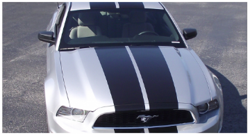 Show details for 2013-14 Mustang - Tapered Lemans Racing Stripes - Convertible - Low Wing Picture of 2013-14 Mustang - Tapered Lemans Racing Stripes - Convertible - Low Wing