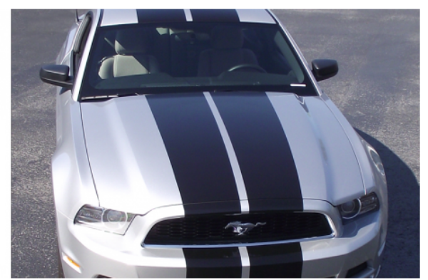 Picture of 2013-14 Mustang - Tapered Lemans Racing Stripes - Glass Roof - High Wing