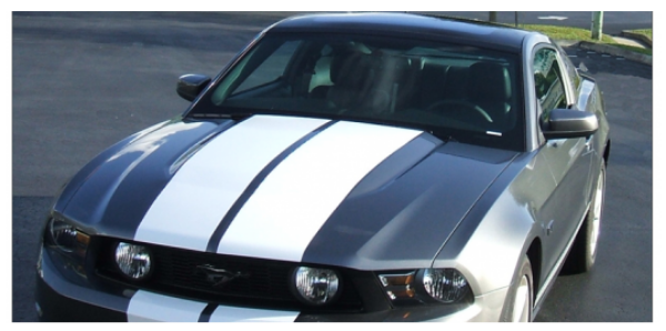 Picture of 2010-12 Mustang Lemans Racing Stripes - Tapered - Convertible - No Wing - No Scoop