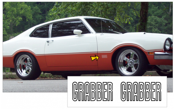 Picture of 1973 Ford Maverick Grabber Fender Name Paint Stencil Set